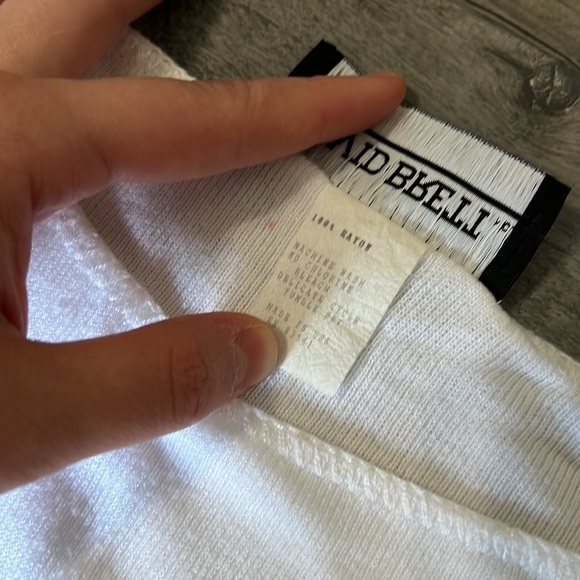 David Brett Vintage 1970’s Stark White Knit Nautical Cardigan Sweater Rayon - Picture 4 of 9